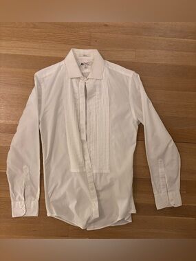 J. Crew Thomas Mason White Tuxedo Dress Shirt